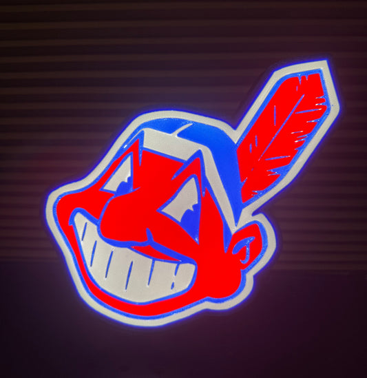 Chief Wahoo 3d printed light box