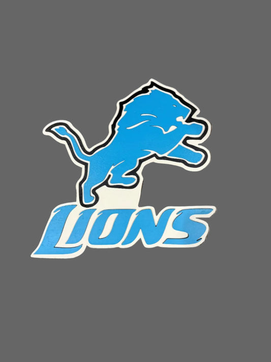Detroit Lions Wood Sign