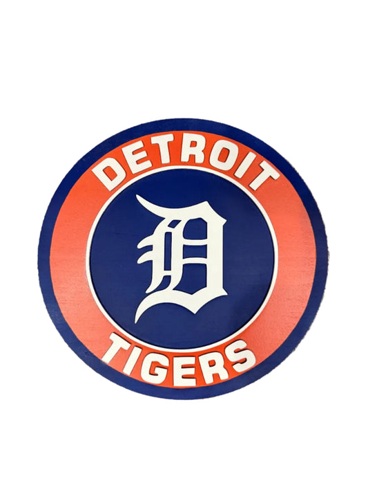 Detroit Tigers Wood Sign