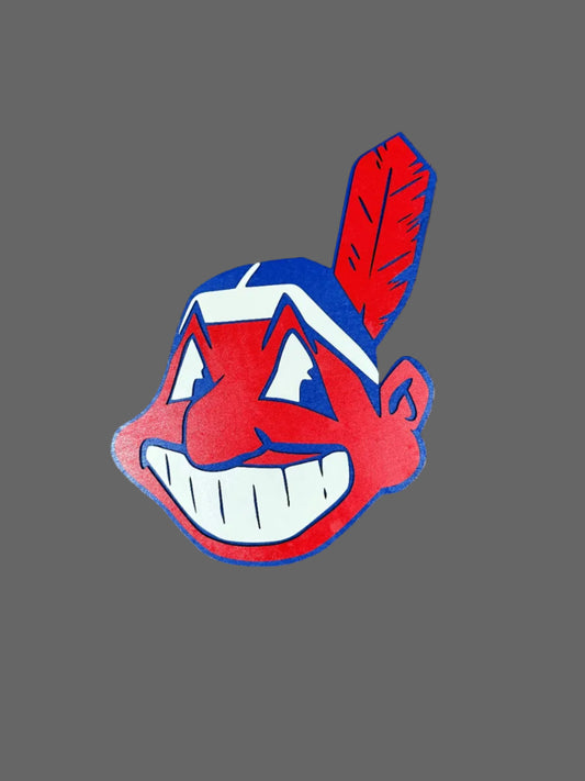 Cleveland Indians Chief Wahoo Wood Sign